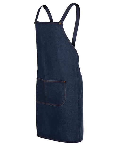 The Cross Back Denim Apron - Long