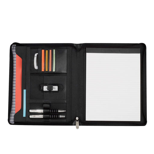 A4 Zippered Leather Compendium
