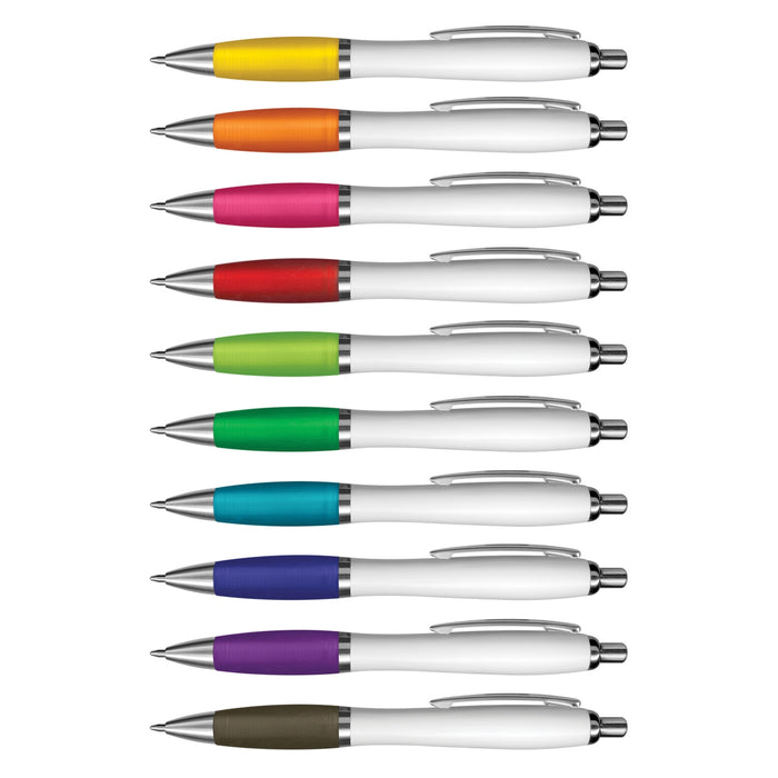 Vistro Pen - White, Silver & Translucent Barrel