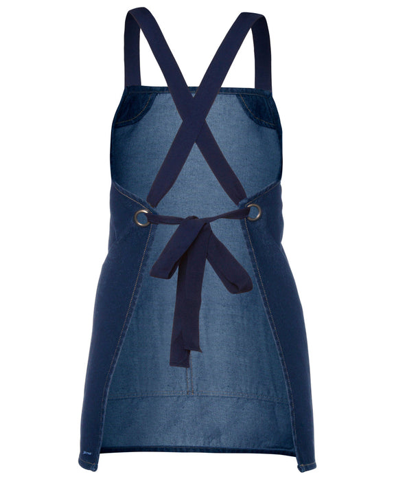 The Cross Back Denim Apron - Short
