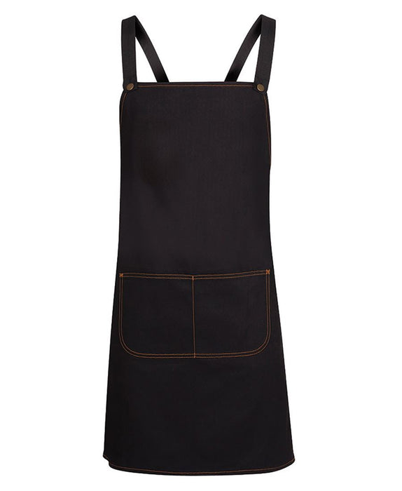 The Cross Back Denim Apron - Long