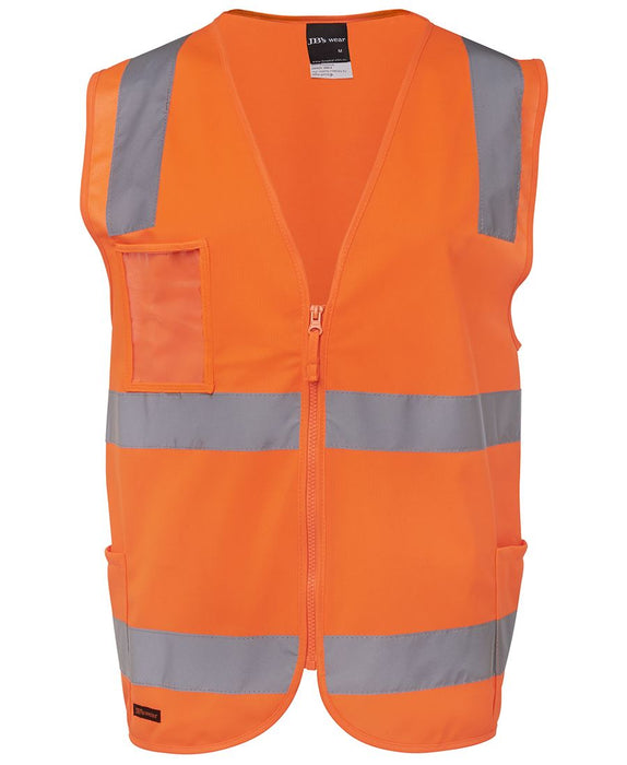 JB's Wear Hi Vis ZIPPER Safety Vest - Reflective Tape